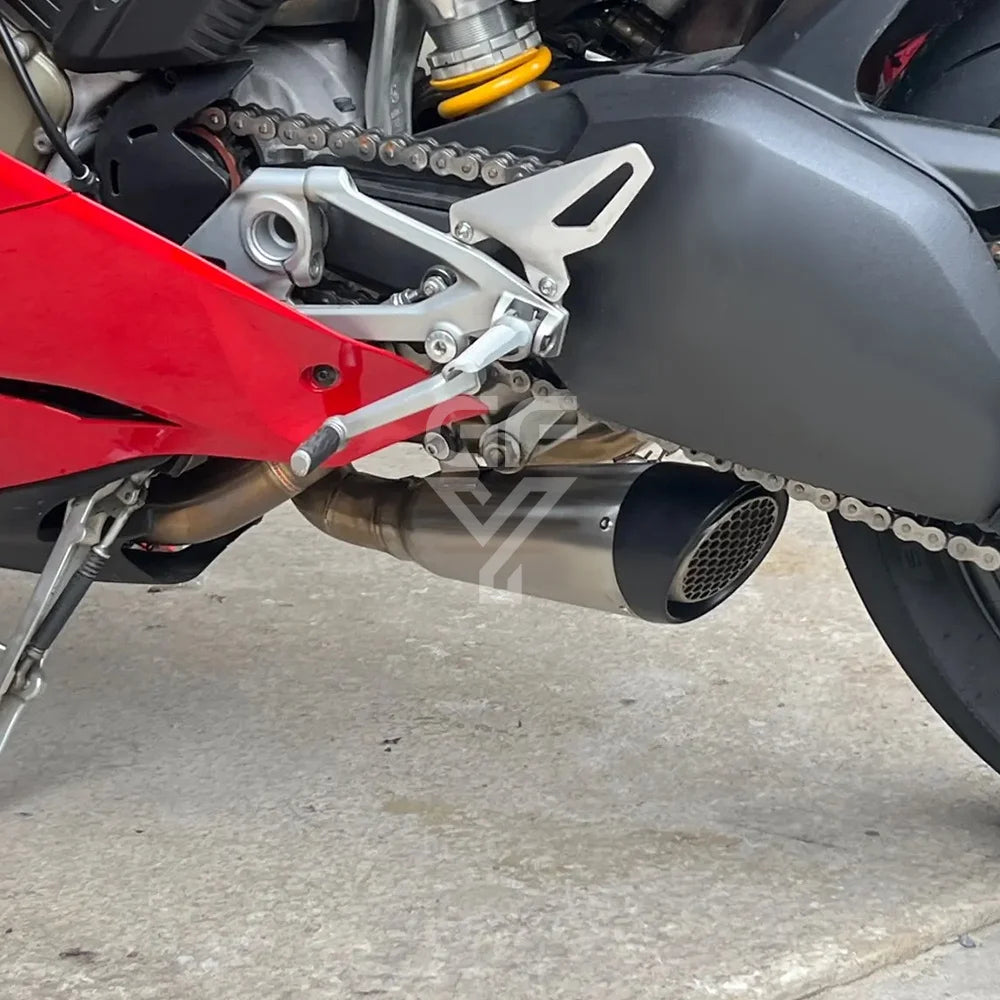 Escape Slip-On con Link Pipe para Ducati Panigale V4 / V4S (2018–2023) y Streetfighter V4 (2020–2022)