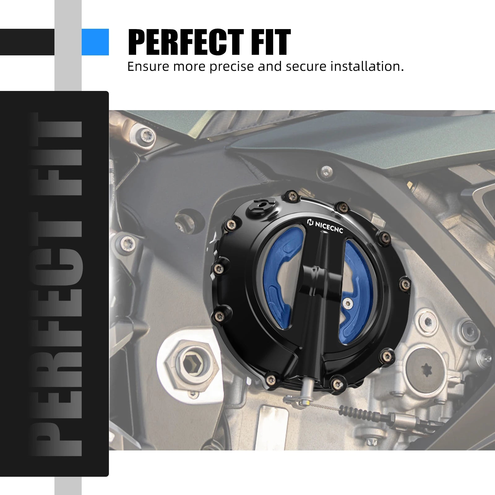 Tapa de Embrague Transparente Racing para BMW S1000RR, S1000R, S1000XR y M1000 (2019-2026)