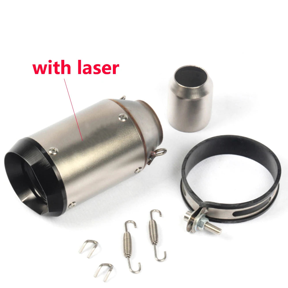 Escape Universal para Motocicleta en Fibra de Carbono CNC – Compatible con Kawasaki Z900 / Yamaha FZ6 / KTM RC390 / BMW S1000XR