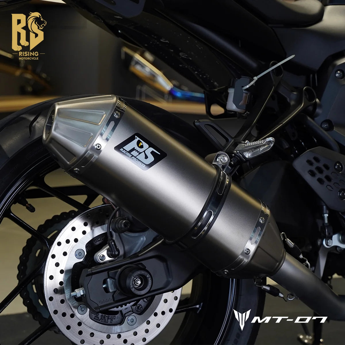 RS Side Exit Full Exhaust System For Yamaha MT-07 XSR700 2025 Dual O2 Sensor Stainless Steel High Flow Plug-and-Play Tracer 7