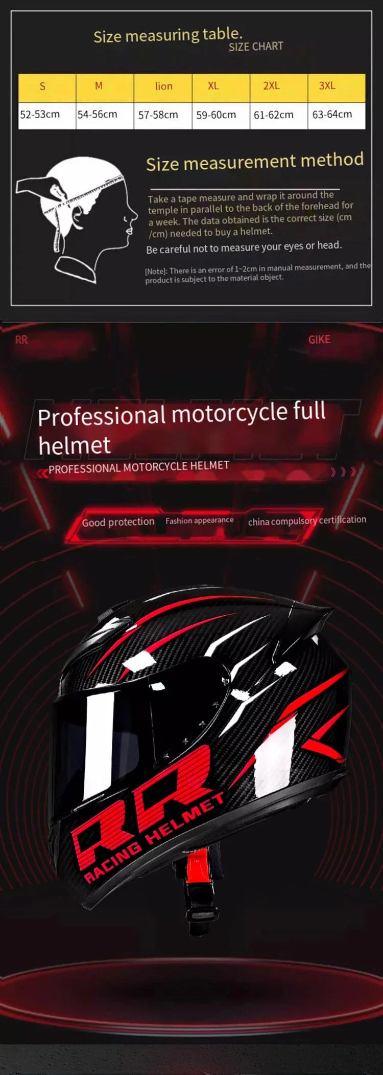 Casco Integral DOT para Moto – Unisex, Estilo Racing, Máxima Protección