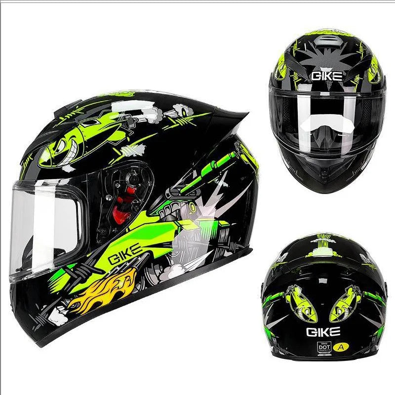 Casco Integral DOT para Moto – Unisex, Estilo Racing, Máxima Protección
