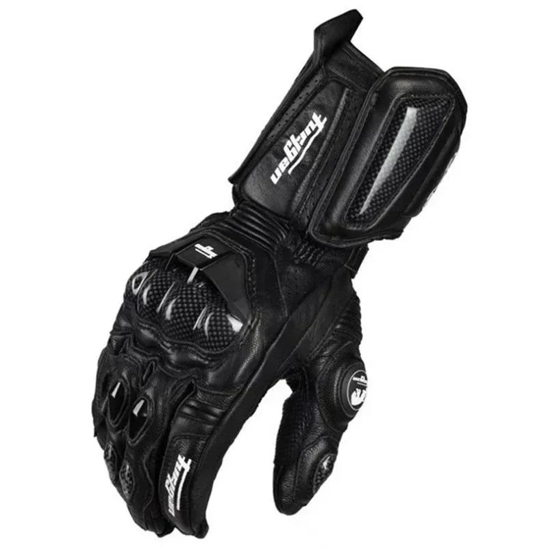 Guantes de Moto de Cuero Genuino – Racing, Impermeables y Táctiles (Invierno)