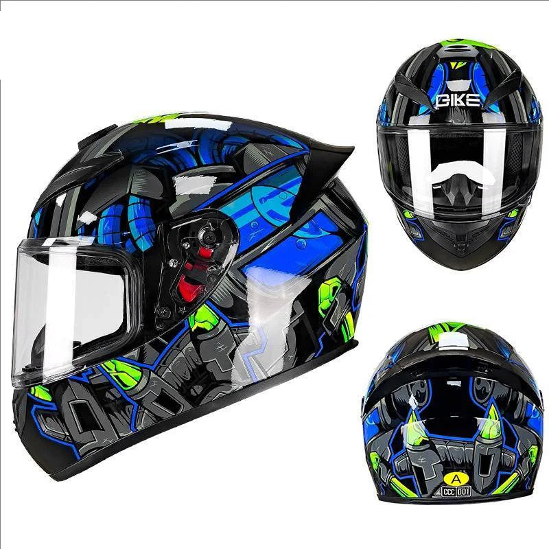 Casco Integral DOT para Moto – Unisex, Estilo Racing, Máxima Protección