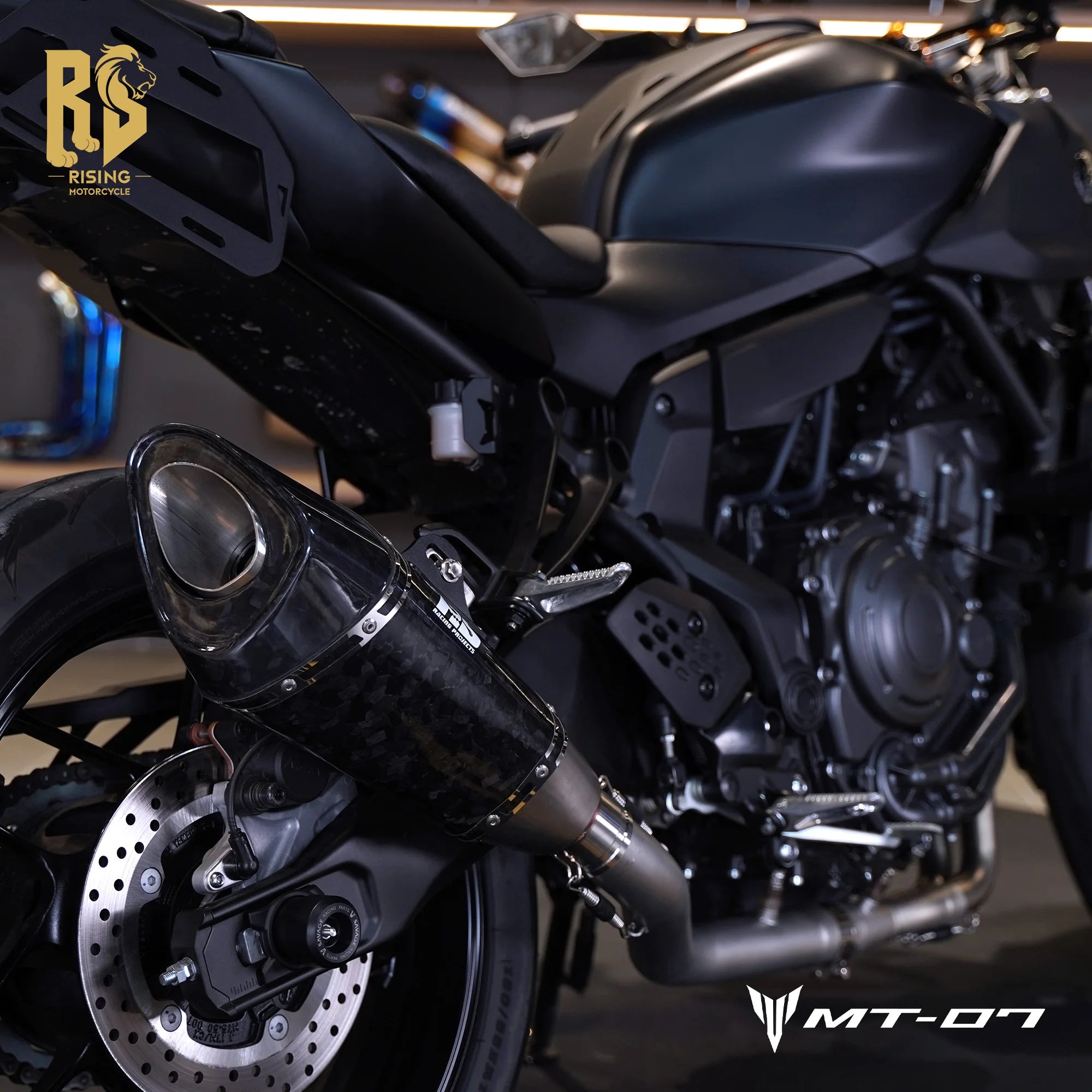 RS Side Exit Full Exhaust System For Yamaha MT-07 XSR700 2025 Dual O2 Sensor Stainless Steel High Flow Plug-and-Play Tracer 7