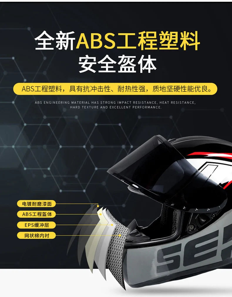 Casco Integral Unisex para Moto – Invierno, Seguro y para Todo Clima