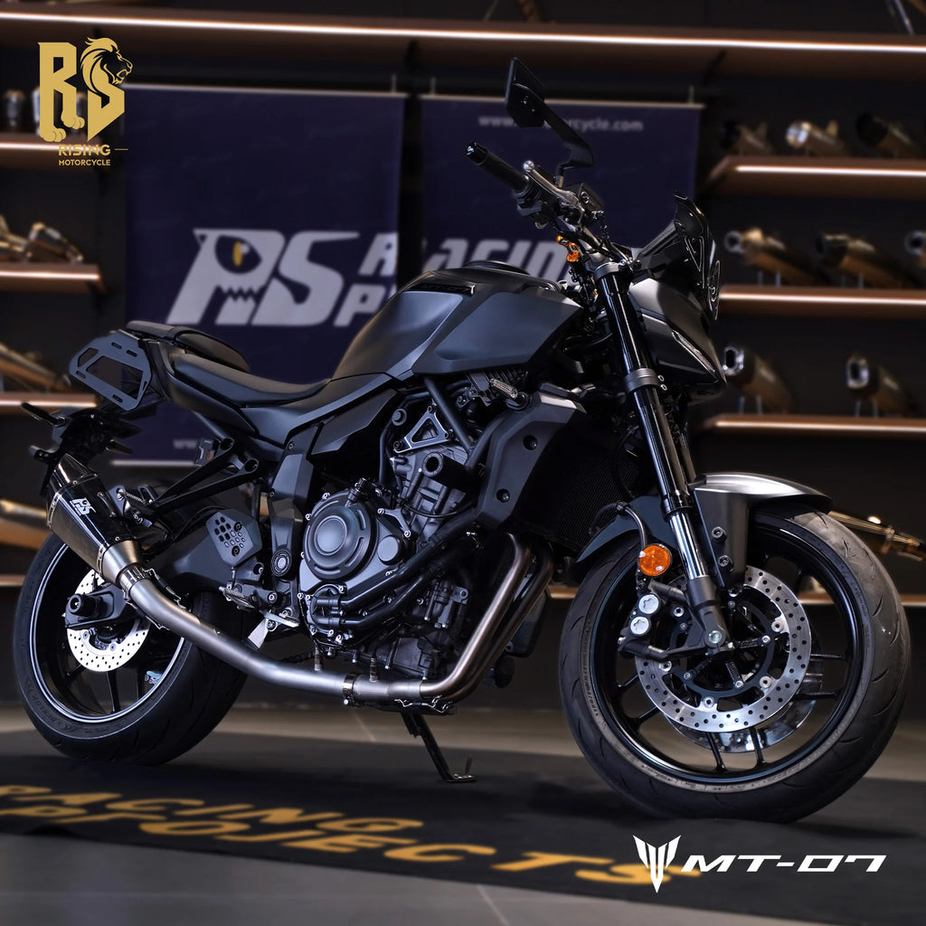 RS Side Exit Full Exhaust System For Yamaha MT-07 XSR700 2025 Dual O2 Sensor Stainless Steel High Flow Plug-and-Play Tracer 7