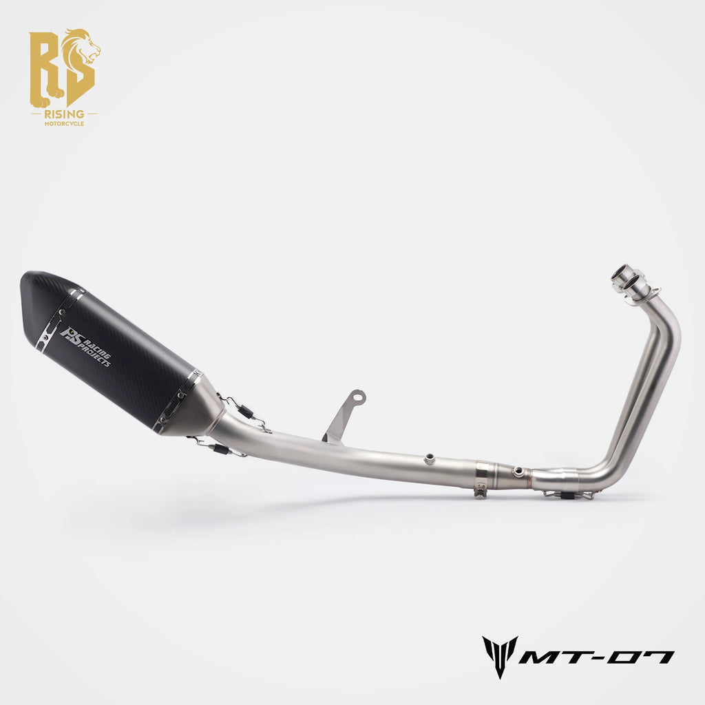 RS Side Exit Full Exhaust System For Yamaha MT-07 XSR700 2025 Dual O2 Sensor Stainless Steel High Flow Plug-and-Play Tracer 7