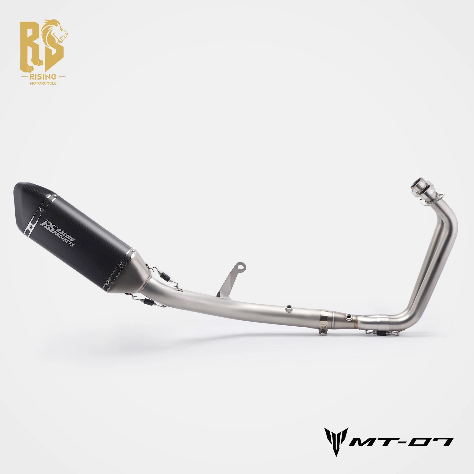 RS Side Exit Full Exhaust System For Yamaha MT-07 XSR700 2025 Dual O2 Sensor Stainless Steel High Flow Plug-and-Play Tracer 7