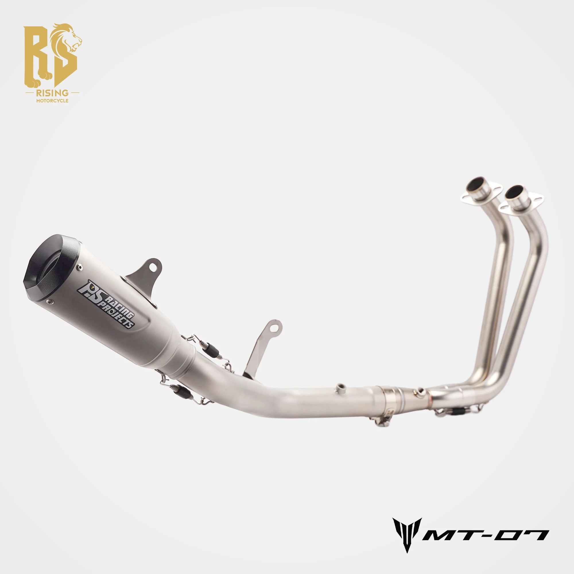 RS Side Exit Full Exhaust System For Yamaha MT-07 XSR700 2025 Dual O2 Sensor Stainless Steel High Flow Plug-and-Play Tracer 7