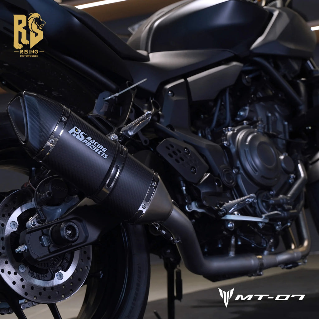 RS Side Exit Full Exhaust System For Yamaha MT-07 XSR700 2025 Dual O2 Sensor Stainless Steel High Flow Plug-and-Play Tracer 7