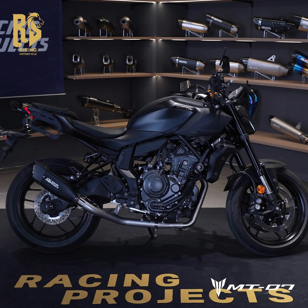 RS Side Exit Full Exhaust System For Yamaha MT-07 XSR700 2025 Dual O2 Sensor Stainless Steel High Flow Plug-and-Play Tracer 7