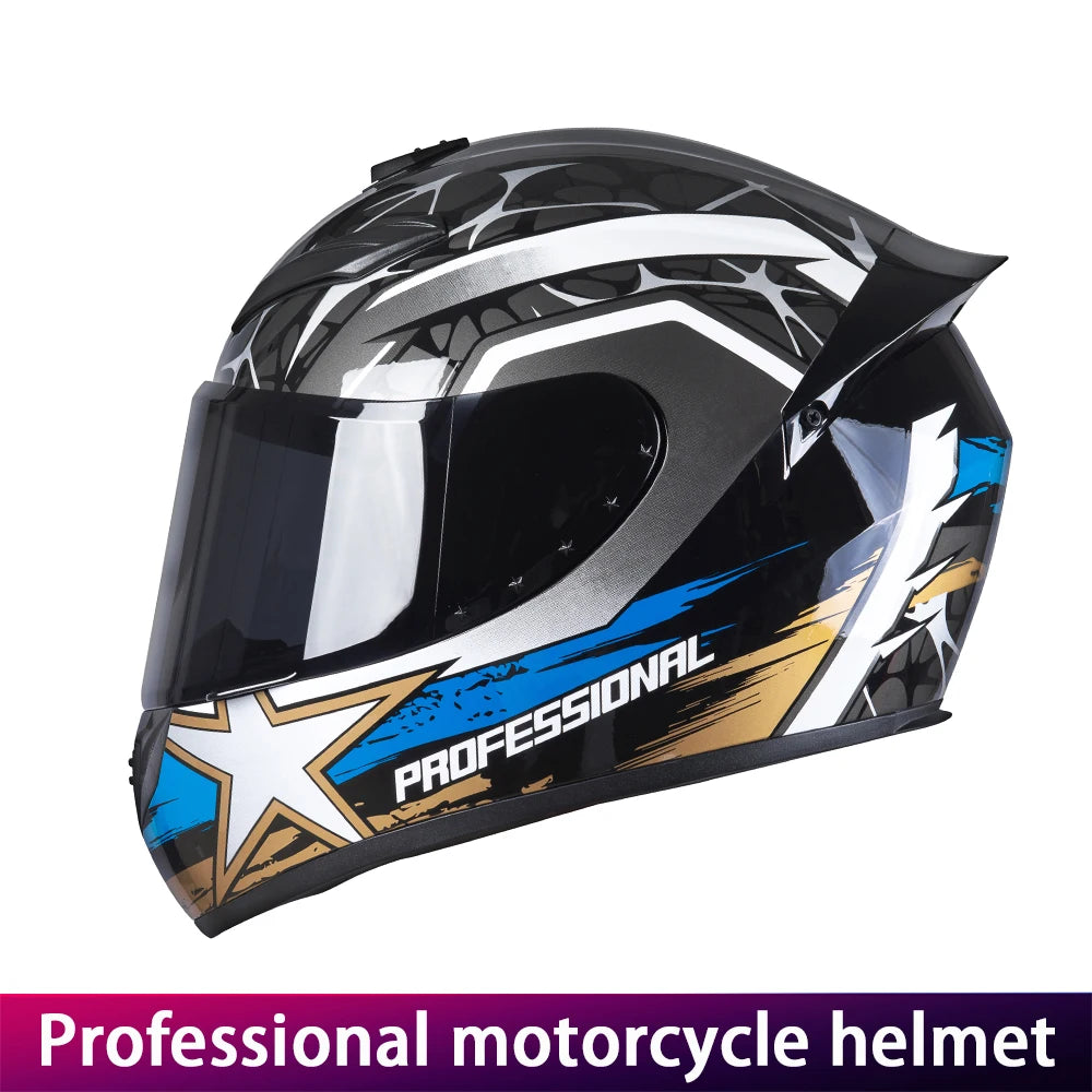 Casco Integral DOT para Moto – Unisex, Estilo Racing, Máxima Protección