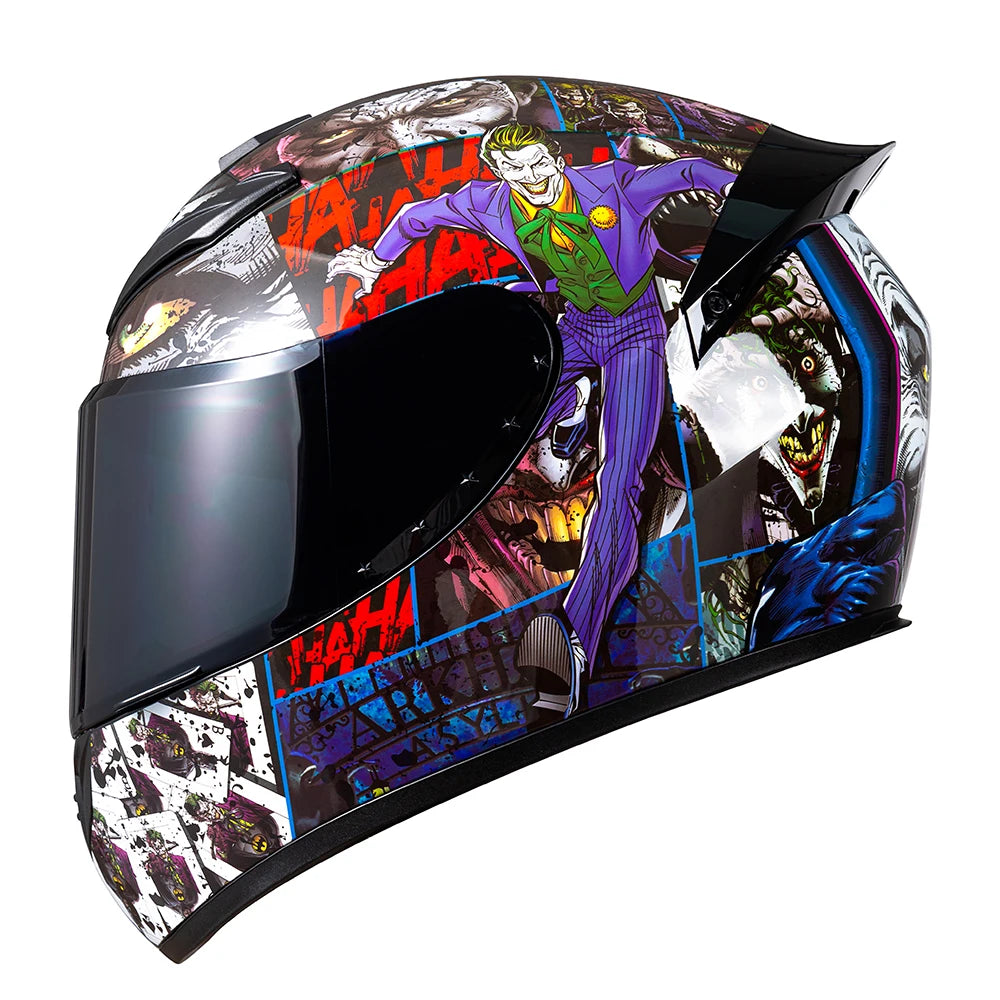 Casco Integral DOT para Moto – Unisex, Estilo Racing, Máxima Protección