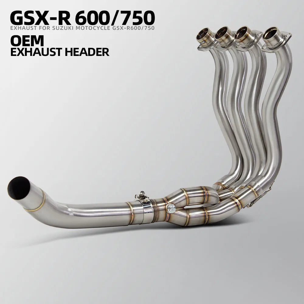 Exhaust Header Pipe for Suzuki GSX-R600 (2011–2025), GSX-R750 (2011–2025) & GSX-S750 (2017–2023) OEM Style Stainless Steel
