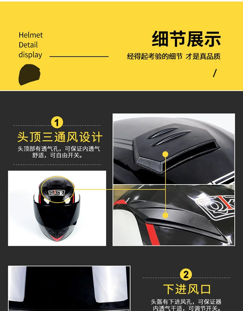 Casco Integral Unisex para Moto – Invierno, Seguro y para Todo Clima