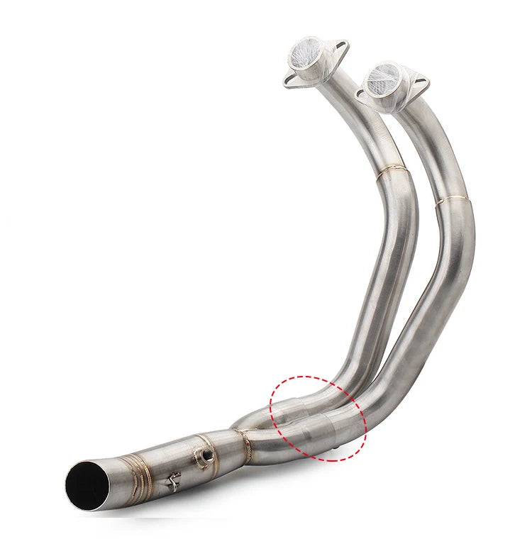 Sistema de Escape Completo para Motocicleta con Tubo Frontal y Slip-On 51 mm – Compatible con Yamaha MT-07 / FZ-07 (2014–2023) y Yamaha R7 (2021–2023)  Si lo quieres: