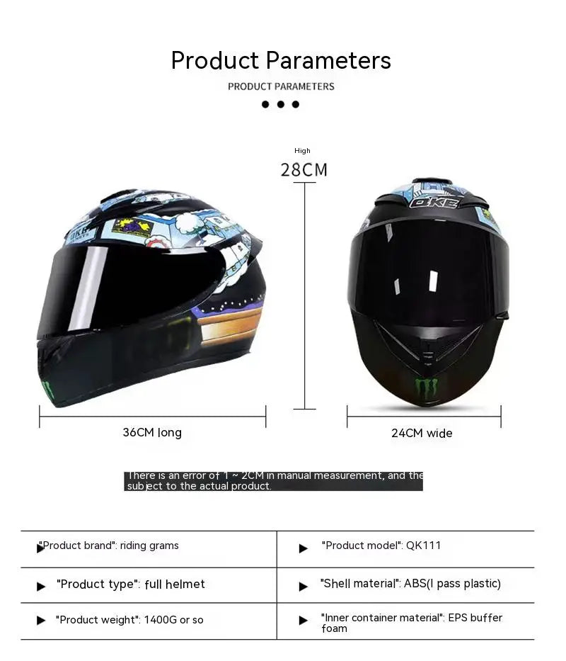 Casco Integral Unisex DOT Certificado – Máxima Seguridad y Estilo