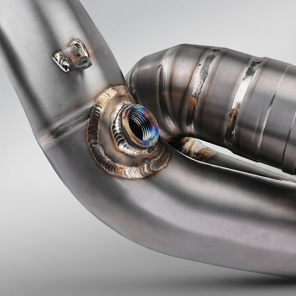 Ducati Panigale V4 / V4 S / V4 R & Streetfighter V4 / V4 S Titanium Cat Delete Mid-Pipe (2018–2024) ⭐