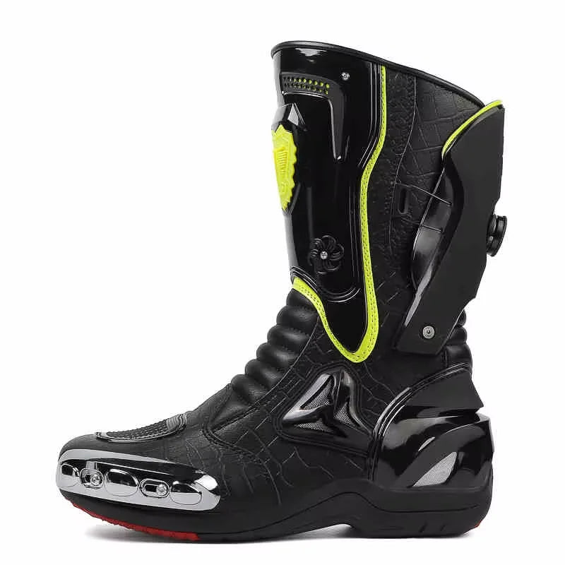 Botas de Moto de Cuero para Hombre – Antideslizantes, Touring y Motocross (Tallas 36–47)