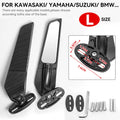 Modified Motorcycle Rearview Side Mirrors Wind Wing Adjustable Rotating with LED Light for Yamaha YZF R1 R6 R25 R3 Suzuki GSXR