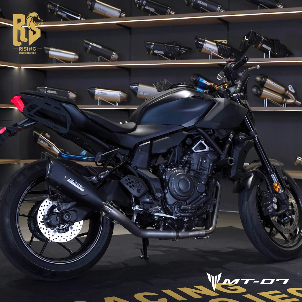 RS Side Exit Full Exhaust System For Yamaha MT-07 XSR700 2025 Dual O2 Sensor Stainless Steel High Flow Plug-and-Play Tracer 7