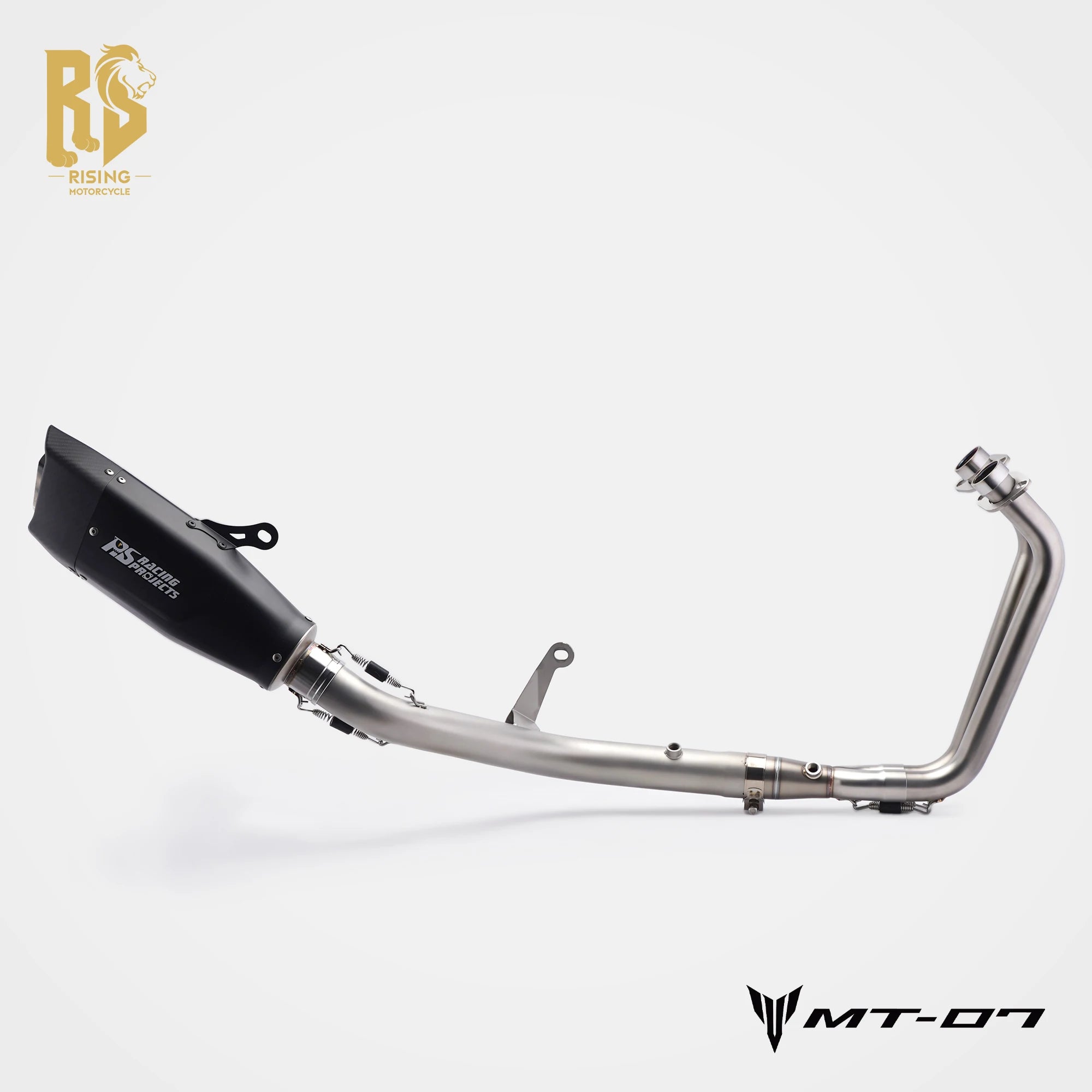RS Side Exit Full Exhaust System For Yamaha MT-07 XSR700 2025 Dual O2 Sensor Stainless Steel High Flow Plug-and-Play Tracer 7