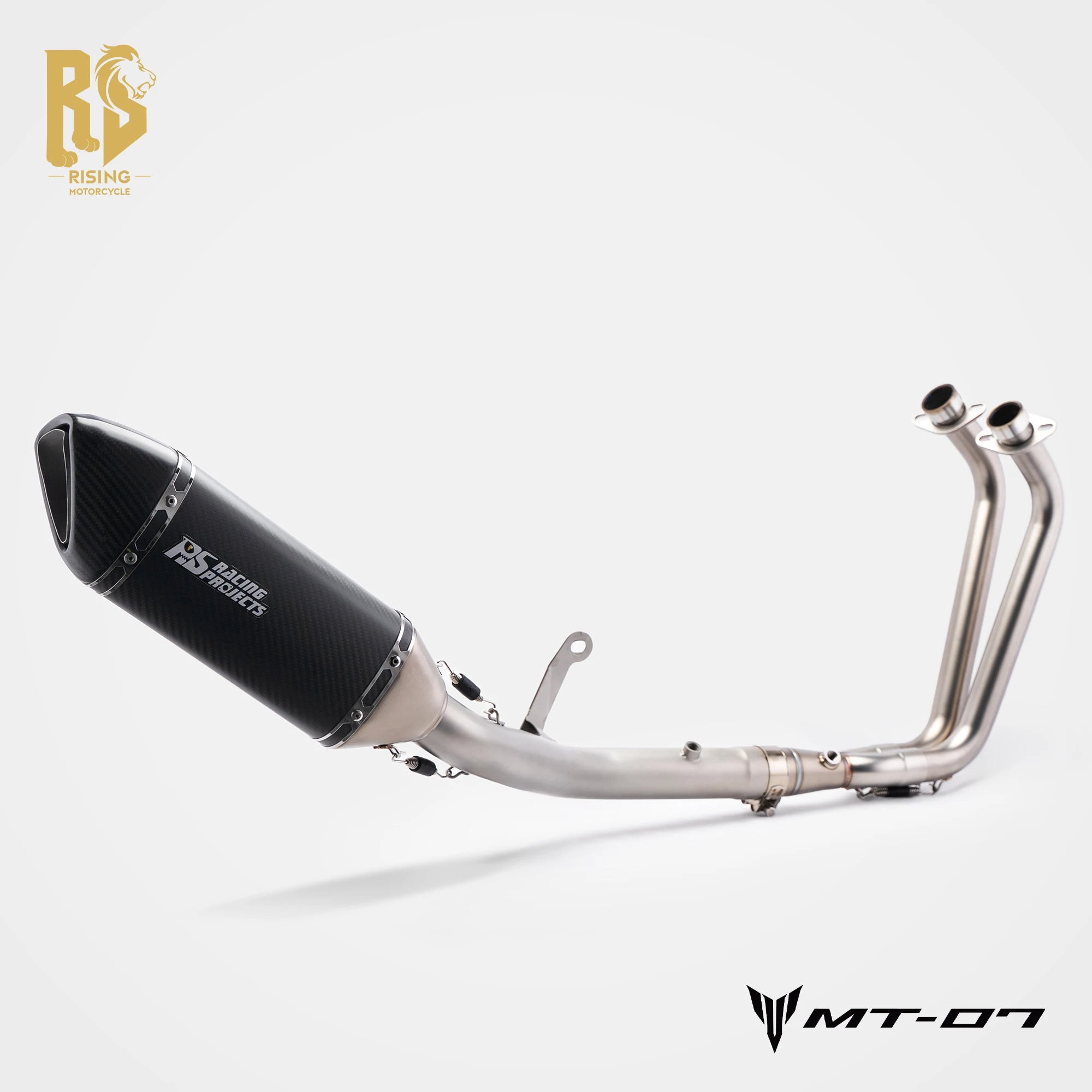 RS Side Exit Full Exhaust System For Yamaha MT-07 XSR700 2025 Dual O2 Sensor Stainless Steel High Flow Plug-and-Play Tracer 7
