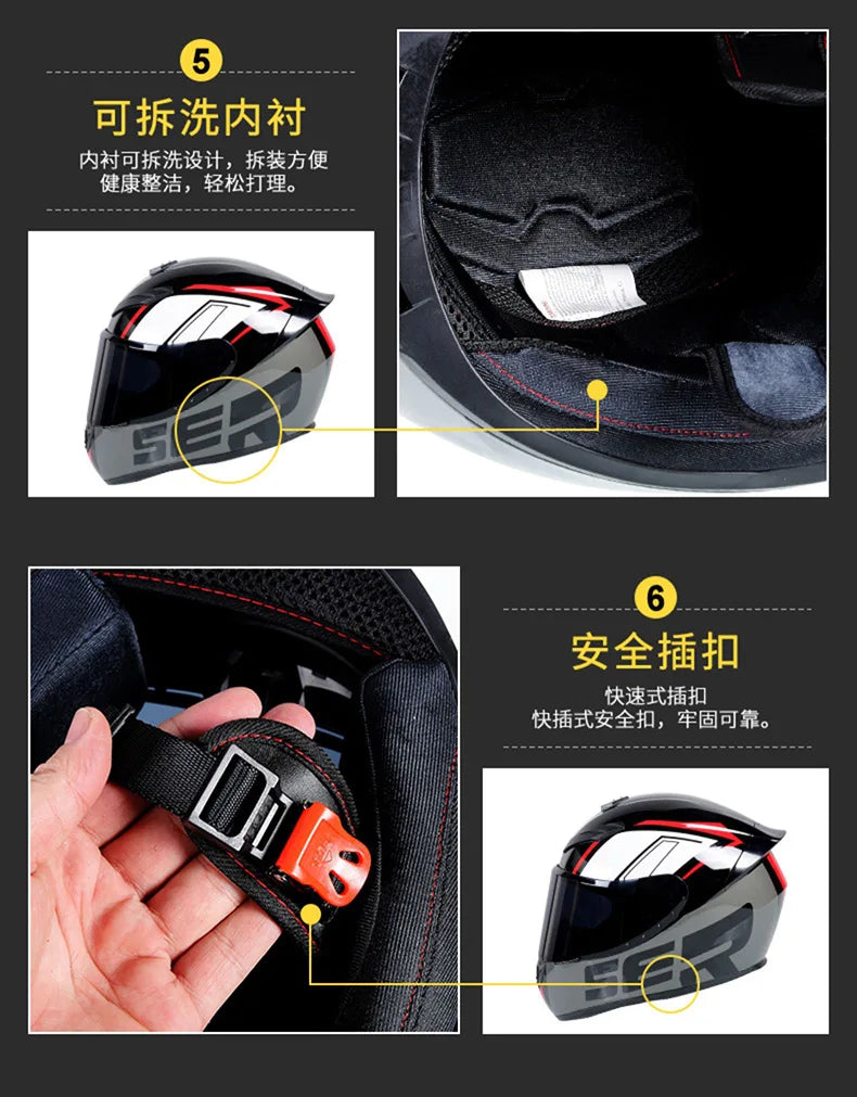 Casco Integral Unisex para Moto – Invierno, Seguro y para Todo Clima