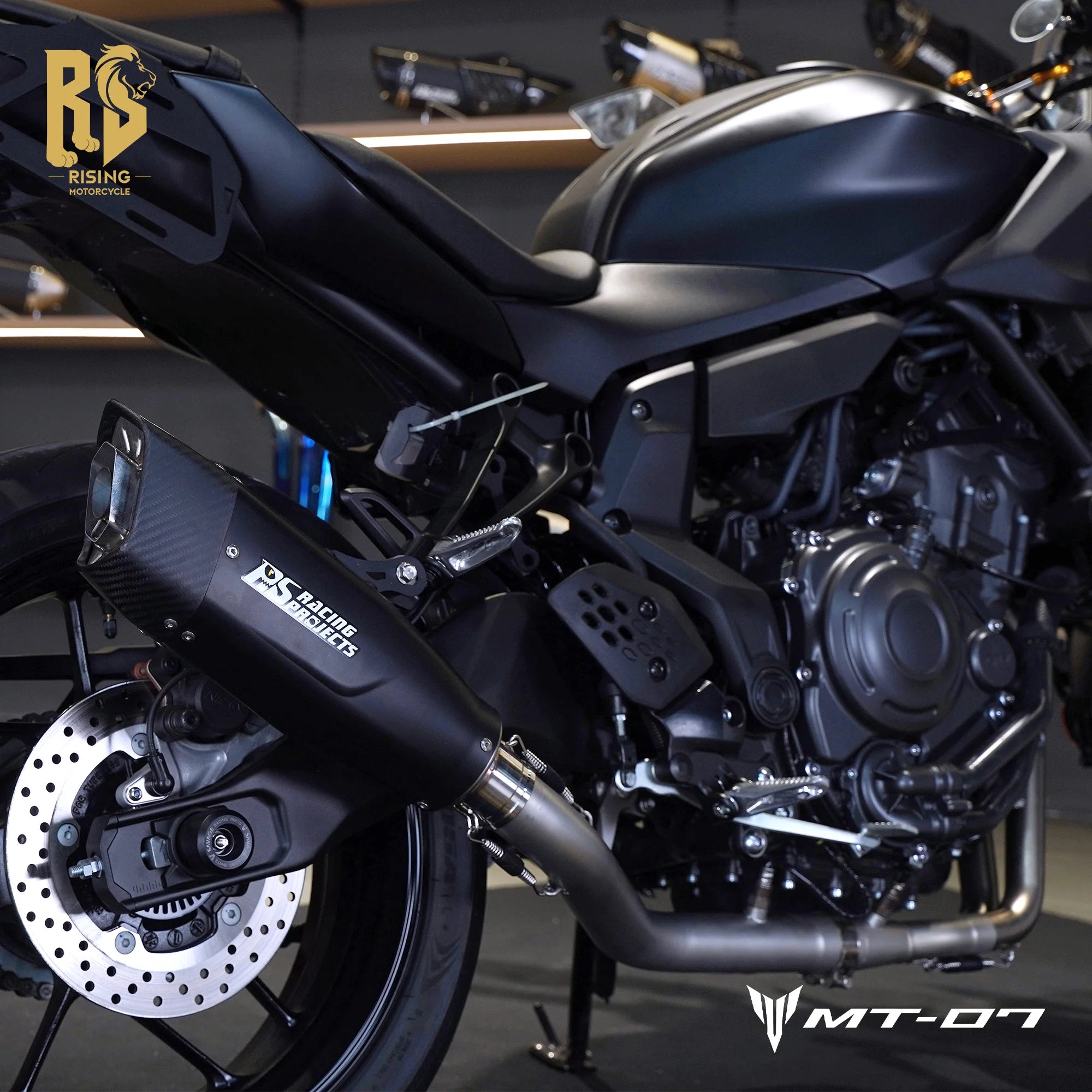 RS Side Exit Full Exhaust System For Yamaha MT-07 XSR700 2025 Dual O2 Sensor Stainless Steel High Flow Plug-and-Play Tracer 7
