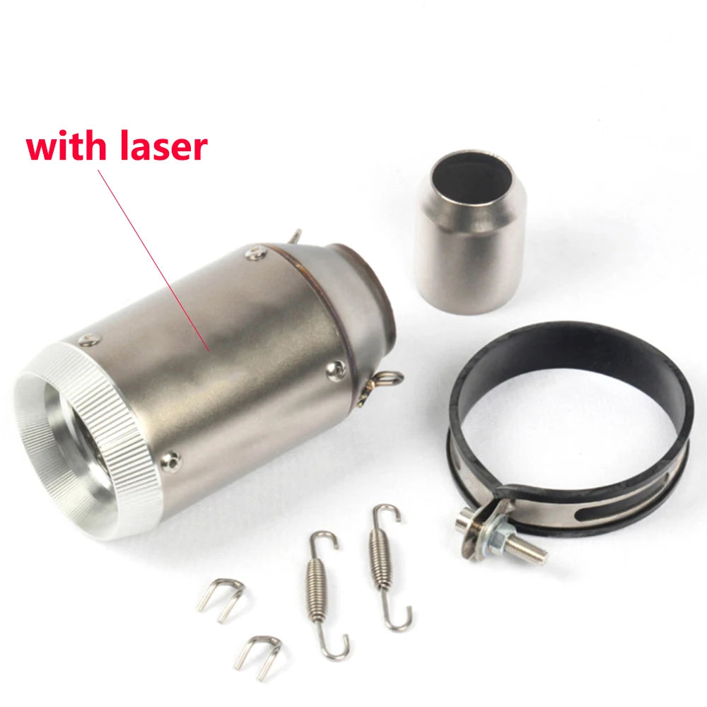 Escape Universal para Motocicleta en Fibra de Carbono CNC – Compatible con Kawasaki Z900 / Yamaha FZ6 / KTM RC390 / BMW S1000XR