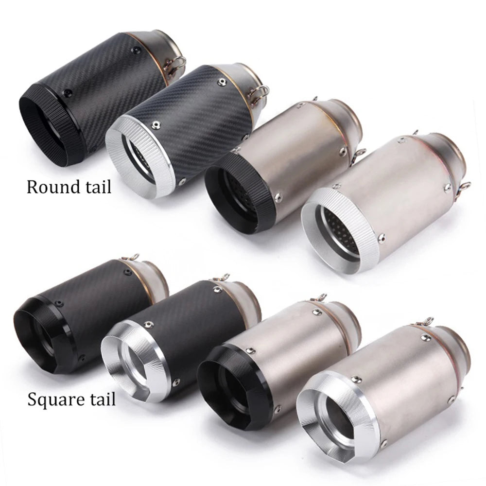 Escape Universal para Motocicleta en Fibra de Carbono CNC – Compatible con Kawasaki Z900 / Yamaha FZ6 / KTM RC390 / BMW S1000XR