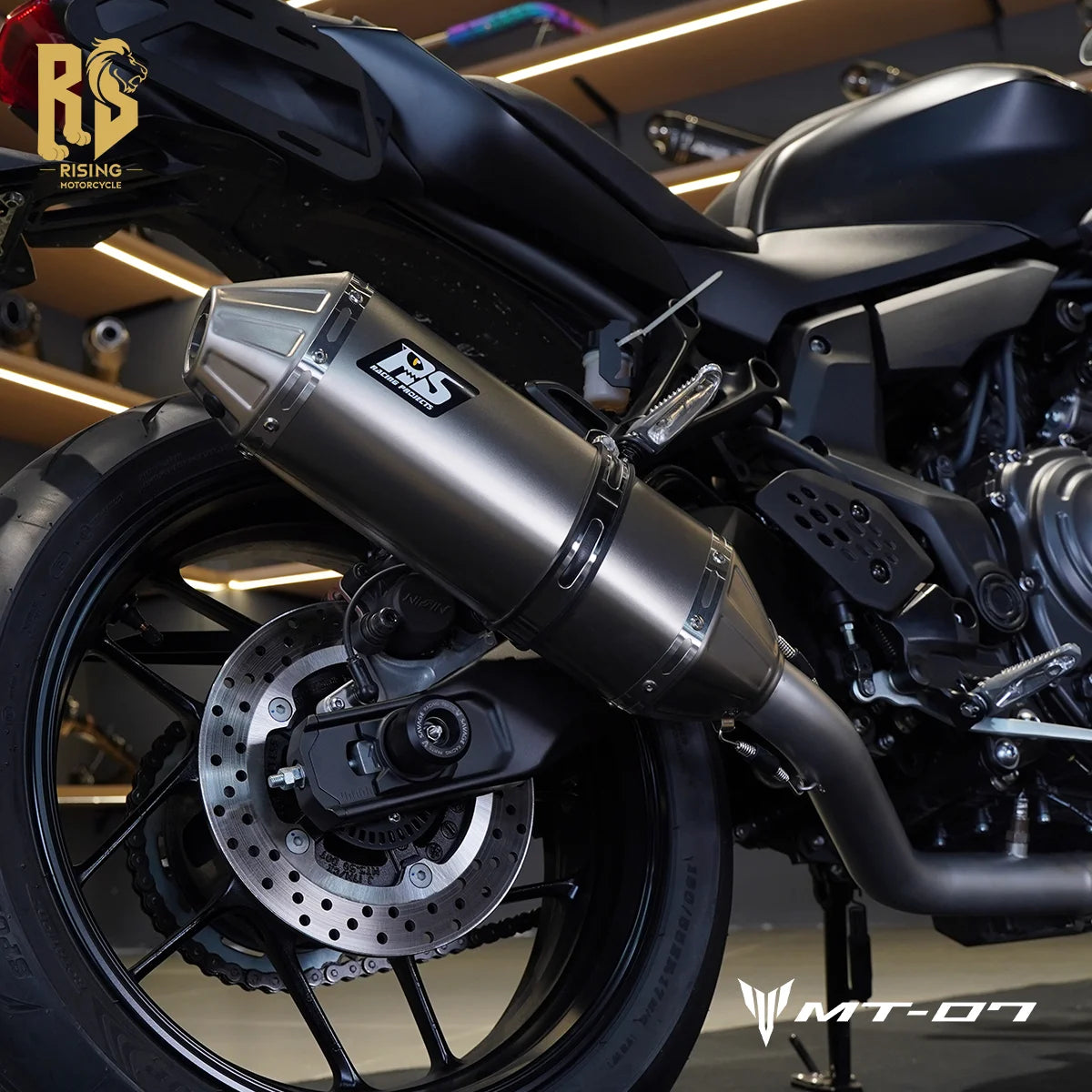 RS Side Exit Full Exhaust System For Yamaha MT-07 XSR700 2025 Dual O2 Sensor Stainless Steel High Flow Plug-and-Play Tracer 7