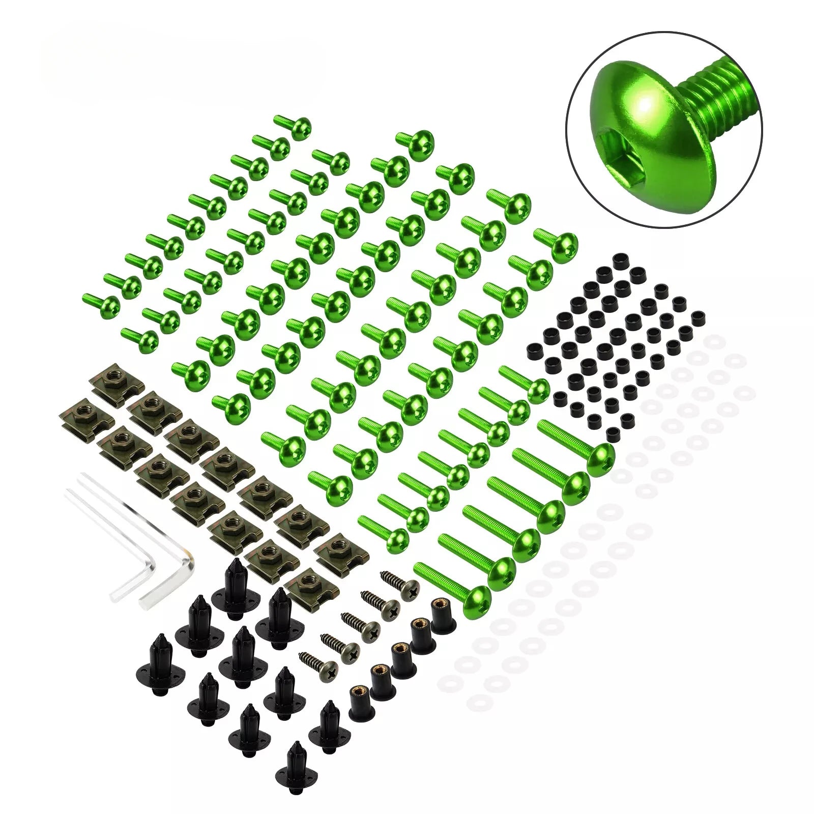 🔥 Kit 190PCS Tornillos y Grapas de Carenado Para Suzuki GSX-R 600 / 750 / 1000 (K1-K10) 🔥