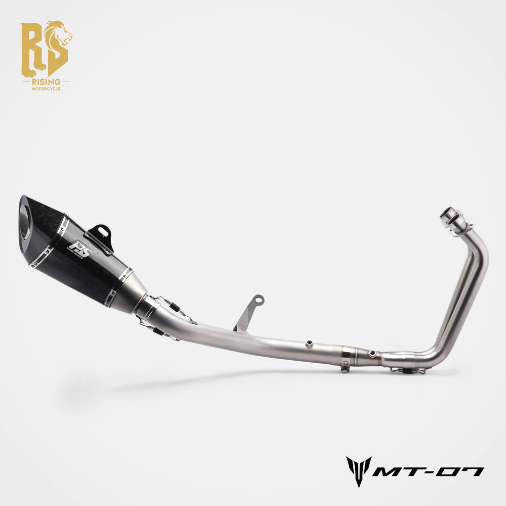 RS Side Exit Full Exhaust System For Yamaha MT-07 XSR700 2025 Dual O2 Sensor Stainless Steel High Flow Plug-and-Play Tracer 7