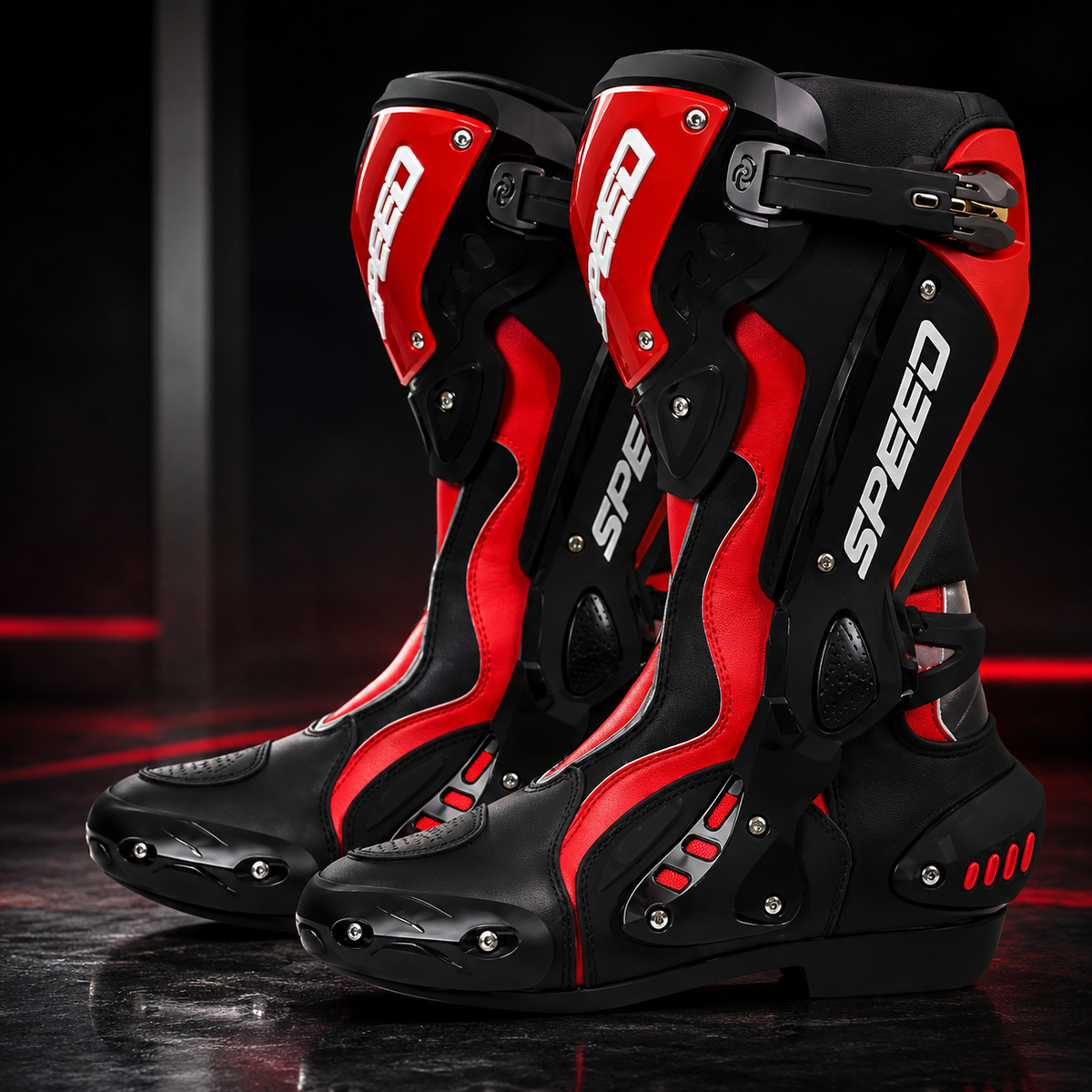 **Botas Racing para Motocicleta Impermeables Unisex | Protección para Calle, Pista y Off-Road**