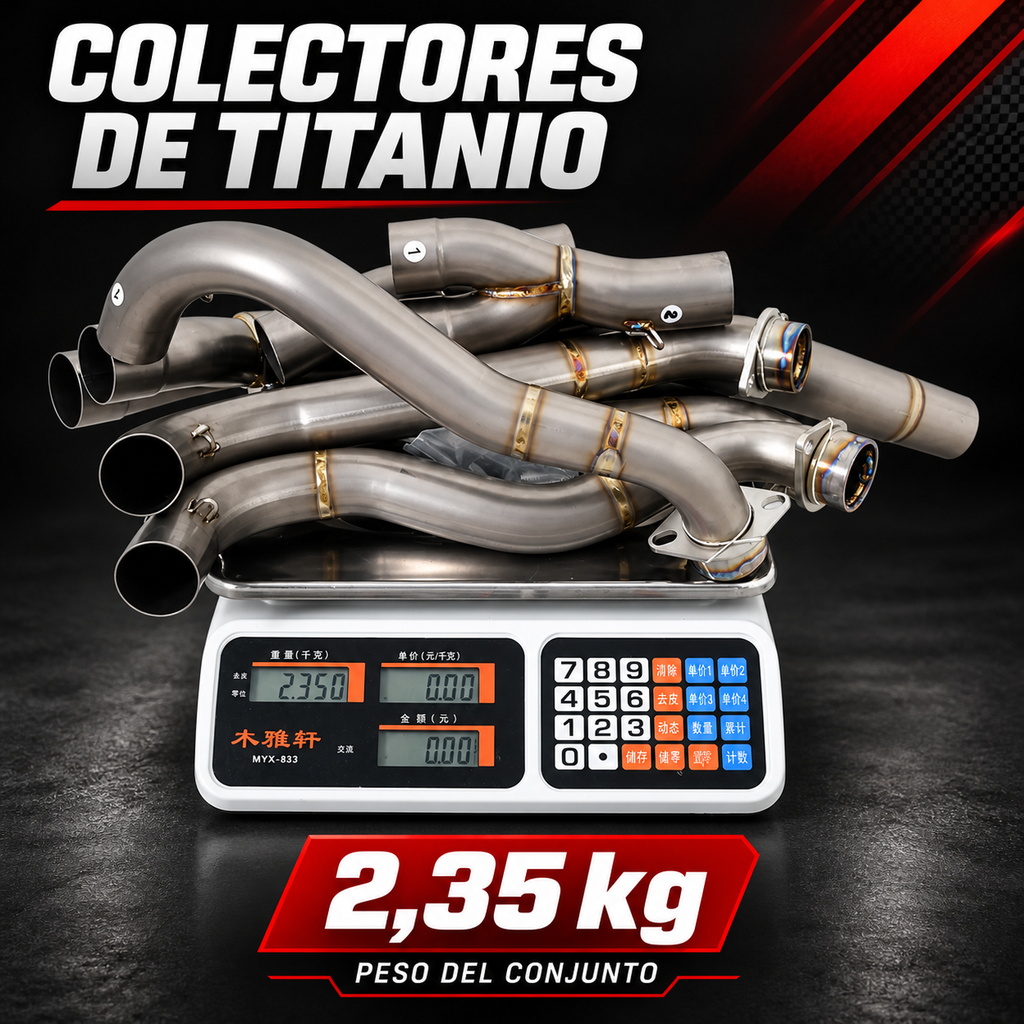 Colectores de escape de titanio para Suzuki GSX-R1000 | 2,35 kg