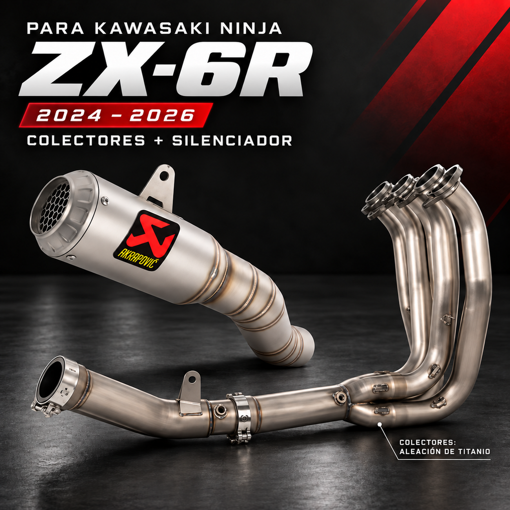 Escape con colectores de titanio para Kawasaki Ninja ZX-6R