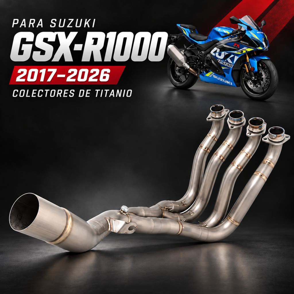Colectores de escape de titanio para Suzuki GSX-R1000 | 2,35 kg