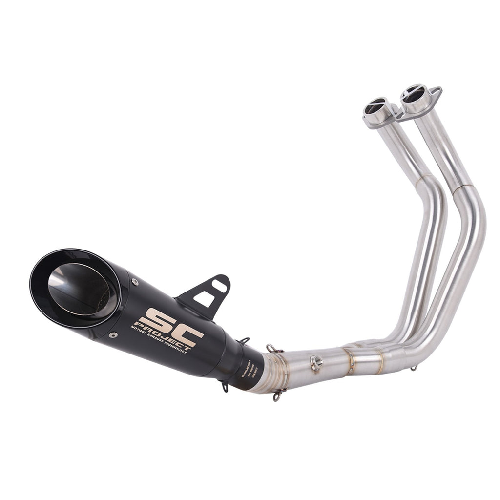 **Sistema de Escape Completo Full System para Yamaha YZF-R7 2021-2026 con Silenciador Negro**