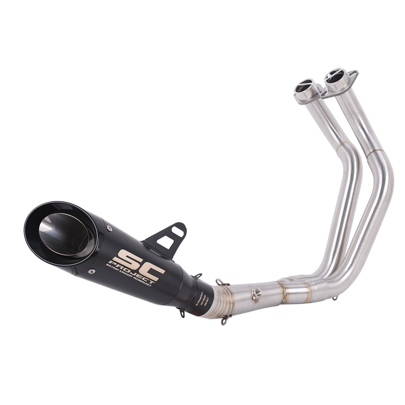 **Sistema de Escape Completo Full System para Yamaha YZF-R7 2021-2026 con Silenciador Negro**